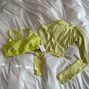 Lululemon Energy Bra and Swiftly Tech Cropped Long Sleeve 2.0